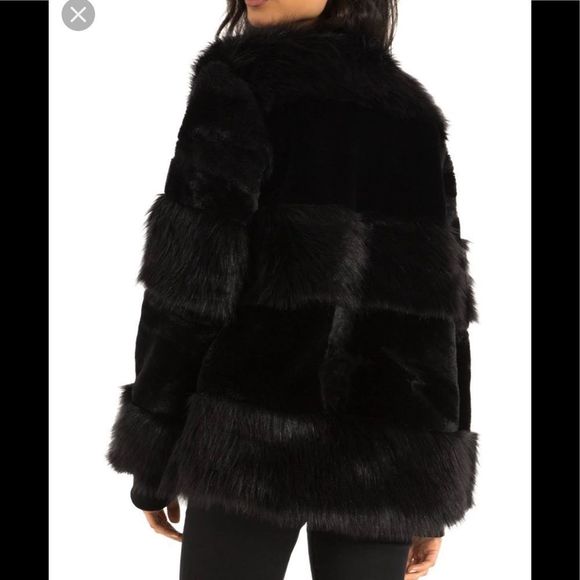 80% OFF UEC n: Philanthropy Harlan Faux Fur Jacket Long Sleeve - Picture 4 of 10